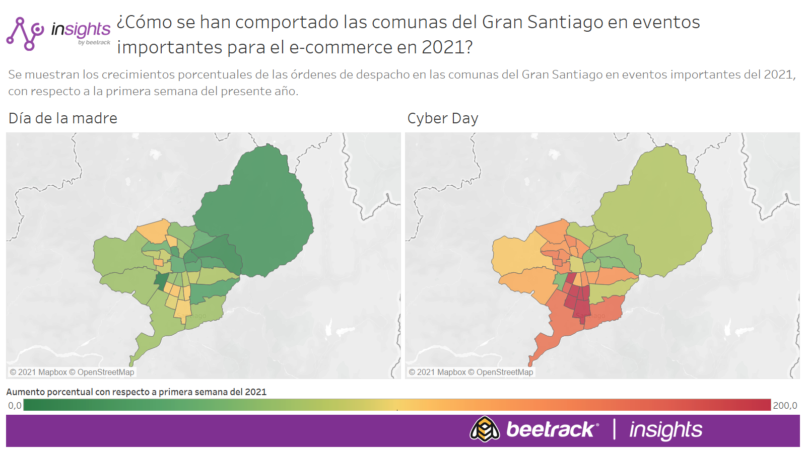 ¿Cómo se han comportado las comunas del Gran Santiago en eventos importantes para el e-commerce en 2021